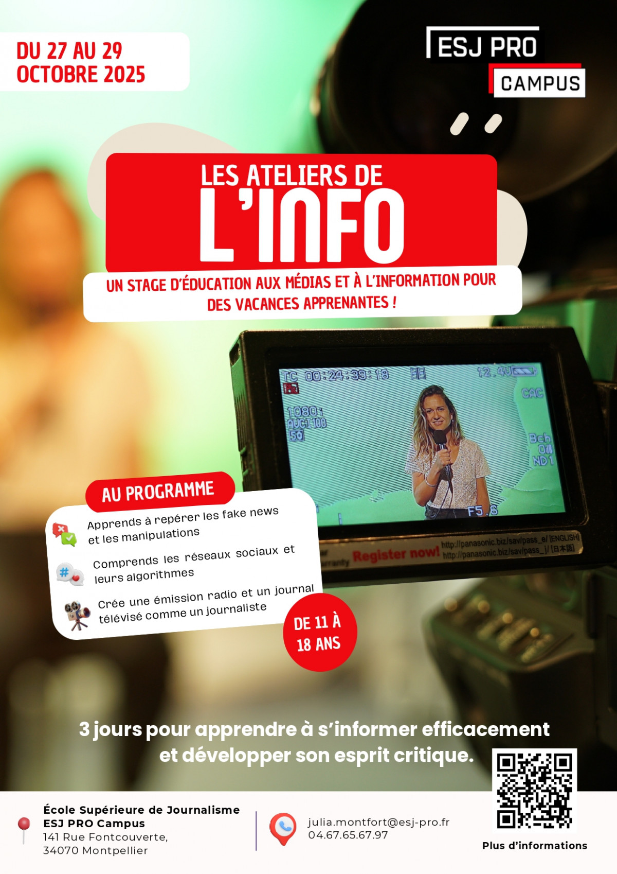 L’ESJ PRO lance un atelier d'éducation aux médias