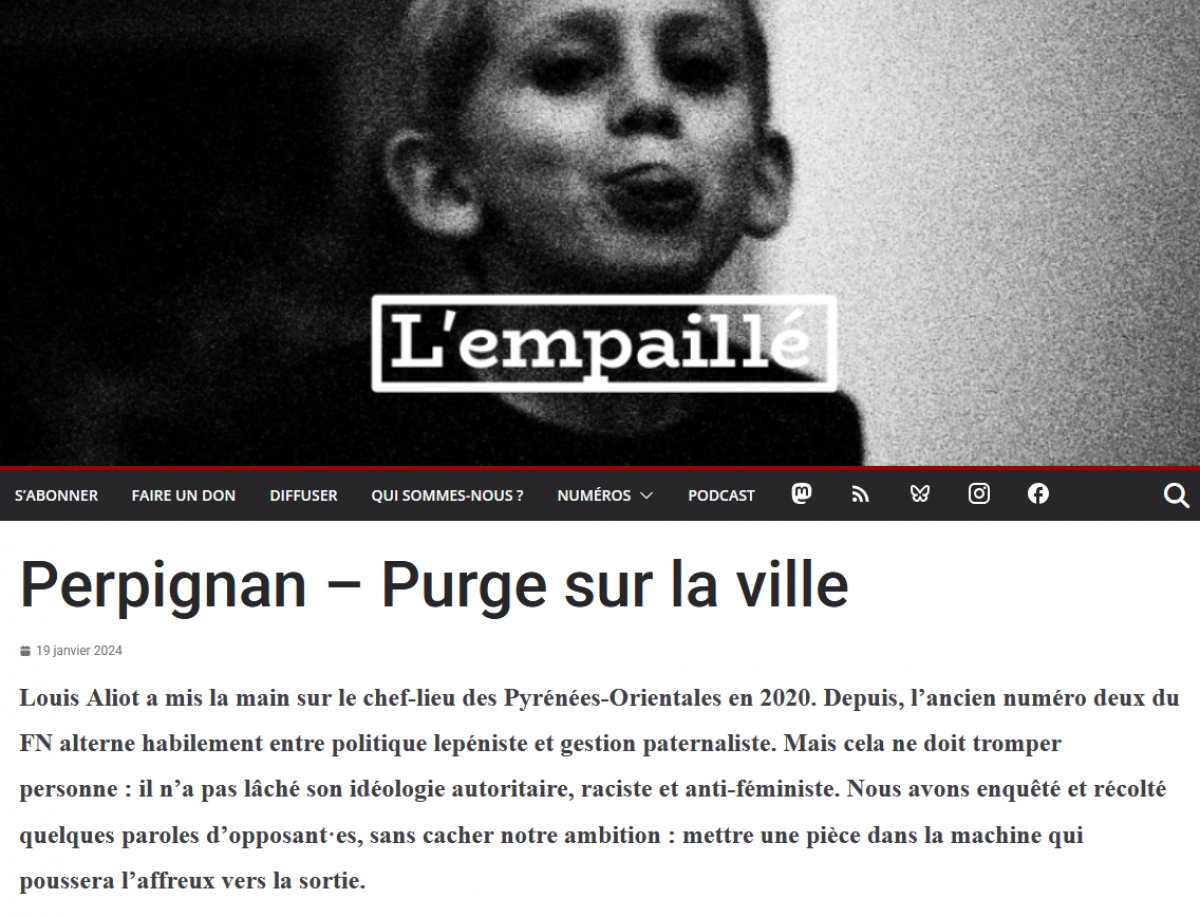 L’Empaillé au tribunal le 16 octobre prochain, à Perpignan