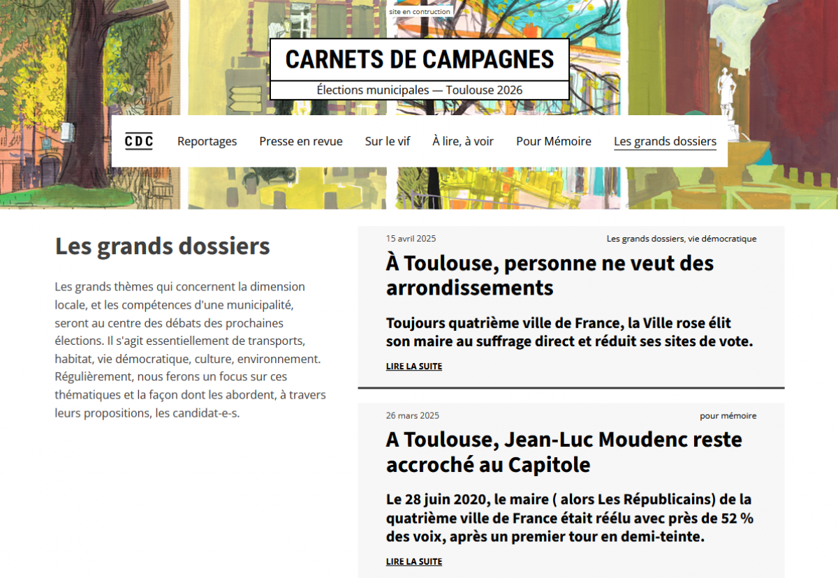 « Carnets de campagnes », un blog sur la course aux municipales de 2026