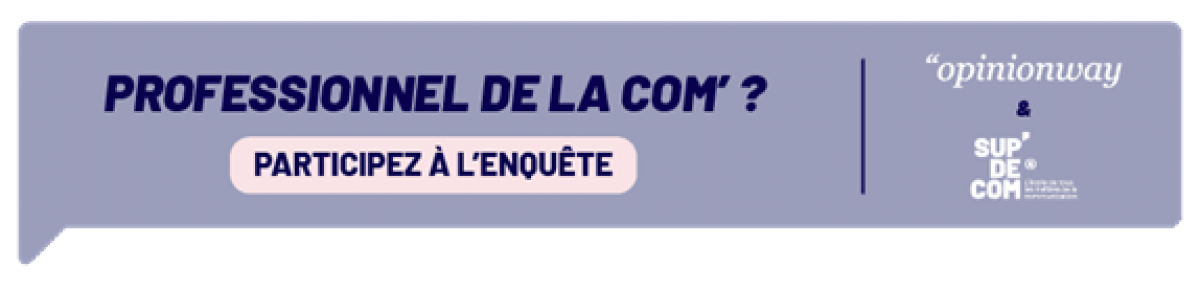 SUP’DE COM lance le Baromètre des métiers de la com'