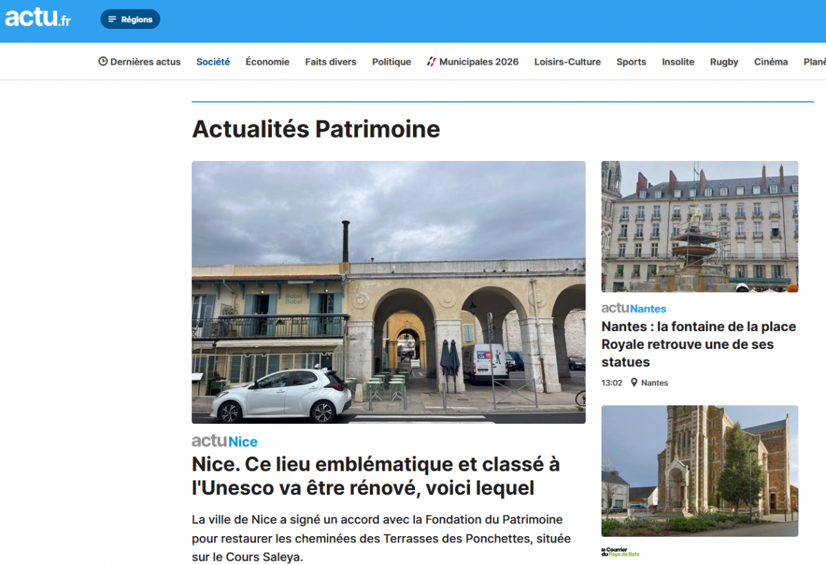 Actu.fr lance Actu Patrimoine