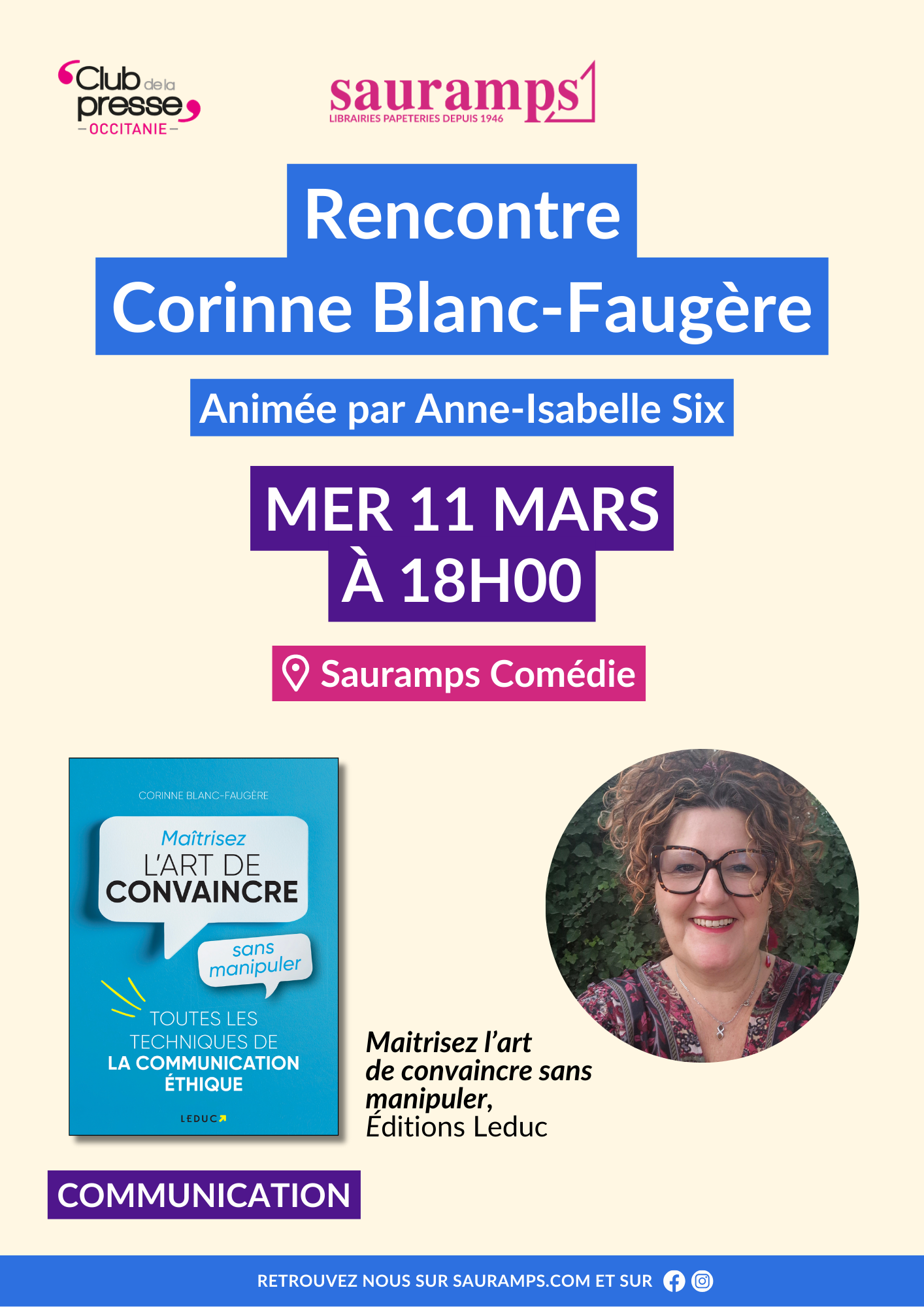 Rencontre avec Corinne Blanc-Faugère autour de son ouvrage « Maîtrisez l’art de convaincre sans manipuler »