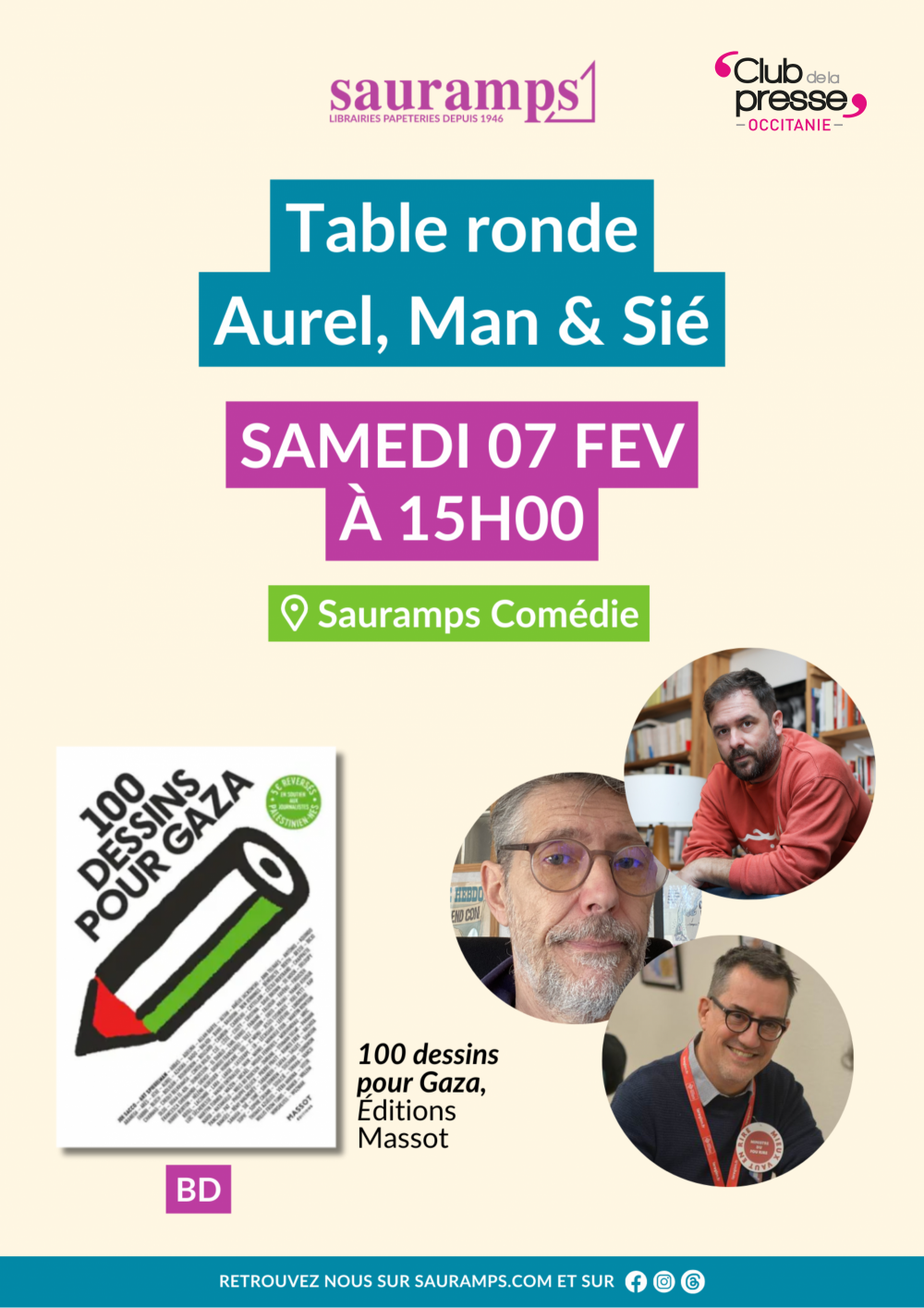 Table-ronde en présence d'Aurel, Man et Sié